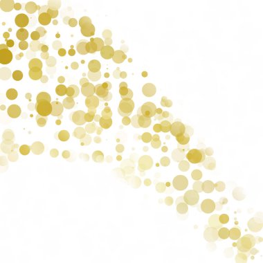 Kabarcıklar daire noktalar benzersiz sarı parlak vektör arka plan