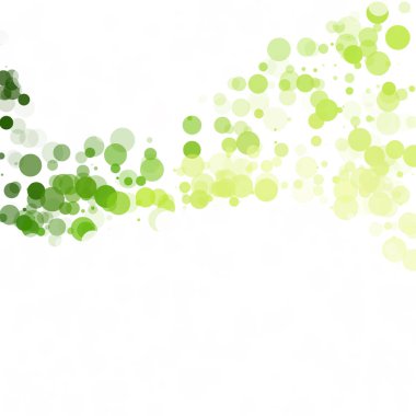 Kabarcıklar daire noktalar benzersiz yeşil parlak vektör arka plan