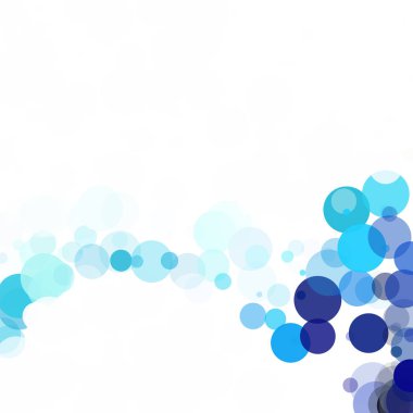 Kabarcıklar benzersiz mavi parlak vektör arka plan