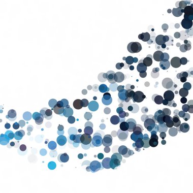 Baloncuklar Çemberi Noktaları Eşsiz Mavi Parlak Vektör Arkaplanı