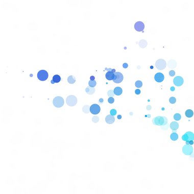 Baloncuklar Çemberi Noktaları Eşsiz Mavi Parlak Vektör Arkaplanı