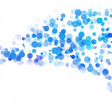 Baloncuklar Çemberi Noktaları Eşsiz Mavi Parlak Vektör Arkaplanı