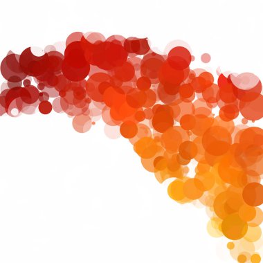 Kabarcıklar benzersiz turuncu parlak vektör arka plan