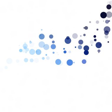 Baloncuklar Çemberi Noktaları Eşsiz Mavi Parlak Vektör Arkaplanı