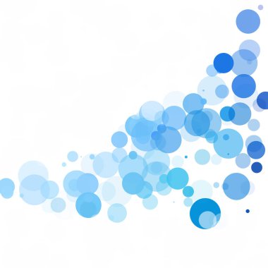 Baloncuklar Çemberi Noktaları Eşsiz Mavi Parlak Vektör Arkaplanı