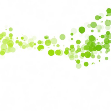 Kabarcıklar daire noktalar benzersiz yeşil parlak vektör arka plan