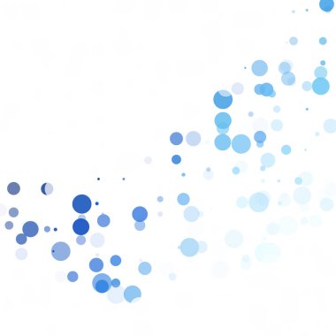 Baloncuklar Çemberi Noktaları Eşsiz Mavi Parlak Vektör Arkaplanı