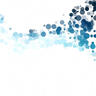 Baloncuklar Çemberi Noktaları Eşsiz Mavi Parlak Vektör Arkaplanı