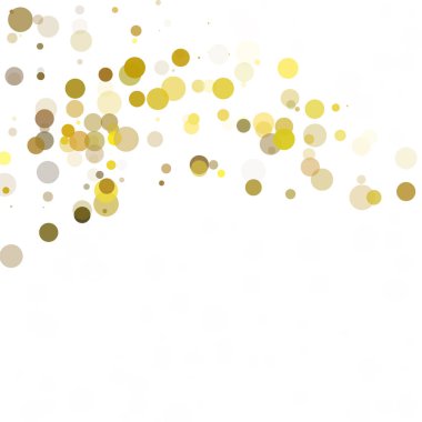 Kabarcıklar daire noktalar benzersiz sarı parlak vektör arka plan
