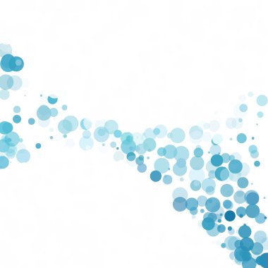 Baloncuklar Çemberi Noktaları Eşsiz Mavi Parlak Vektör Arkaplanı