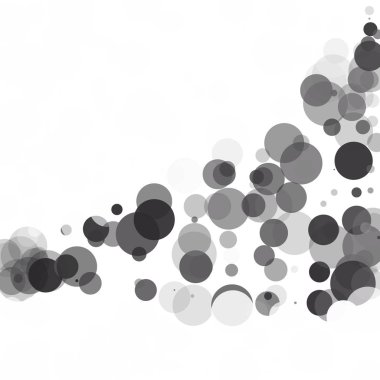 Kabarcıklar daire noktalar benzersiz siyah parlak vektör arka plan