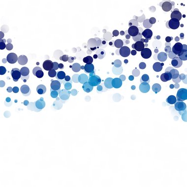 Baloncuklar Çemberi Noktaları Eşsiz Mavi Parlak Vektör Arkaplanı