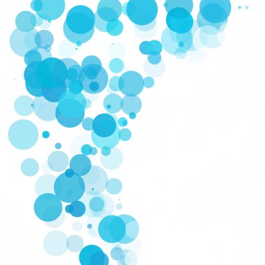 Baloncuklar Çemberi Noktaları Eşsiz Mavi Parlak Vektör Arkaplanı