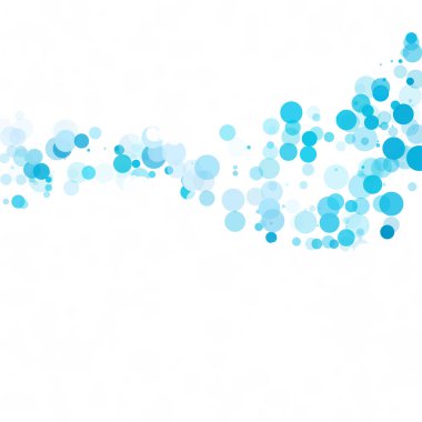 Baloncuklar Çemberi Noktaları Eşsiz Mavi Parlak Vektör Arkaplanı