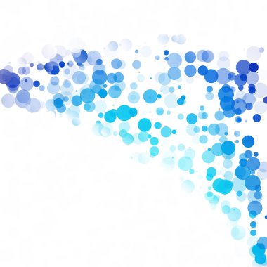 Baloncuklar Çemberi Noktaları Eşsiz Mavi Parlak Vektör Arkaplanı