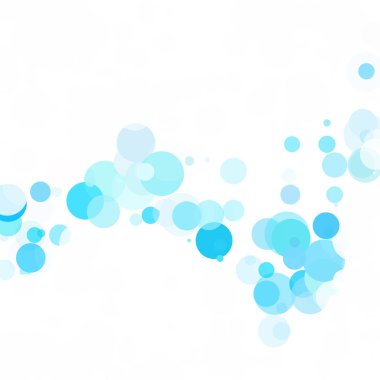 Baloncuklar Çemberi Noktaları Eşsiz Mavi Parlak Vektör Arkaplanı