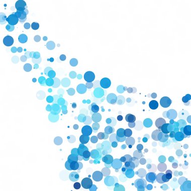 Baloncuklar Çemberi Noktaları Eşsiz Mavi Parlak Vektör Arkaplanı