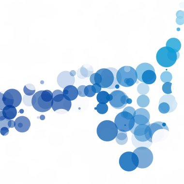 Baloncuklar Çemberi Noktaları Eşsiz Mavi Parlak Vektör Arkaplanı