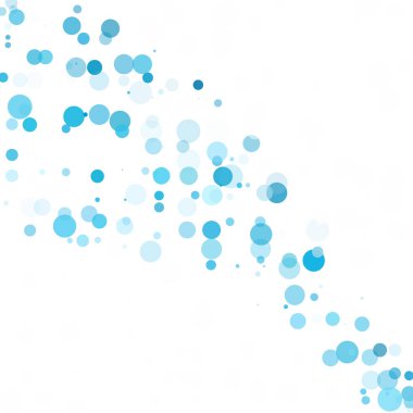 Baloncuklar Çemberi Noktaları Eşsiz Mavi Parlak Vektör Arkaplanı