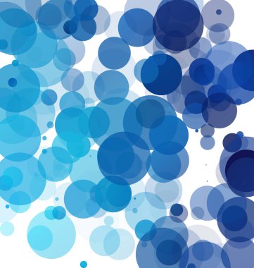 Kabarcıklar benzersiz mavi parlak vektör arka plan