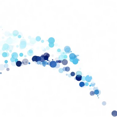 Baloncuklar Çemberi Noktaları Eşsiz Mavi Parlak Vektör Arkaplanı