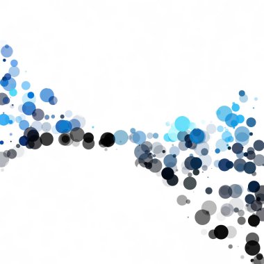 Baloncuklar Çemberi Noktaları Eşsiz Mavi Parlak Vektör Arkaplanı