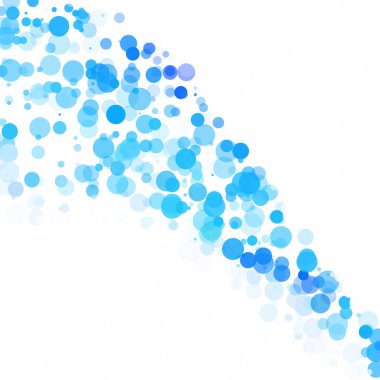 Baloncuklar Çemberi Noktaları Eşsiz Mavi Parlak Vektör Arkaplanı