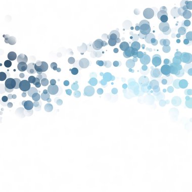 Baloncuklar Çemberi Noktaları Eşsiz Mavi Parlak Vektör Arkaplanı