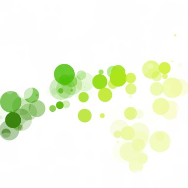 Kabarcıklar daire noktalar benzersiz yeşil parlak vektör arka plan