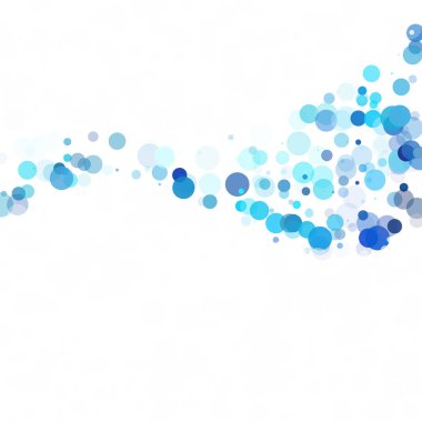 Baloncuklar Çemberi Noktaları Eşsiz Mavi Parlak Vektör Arkaplanı