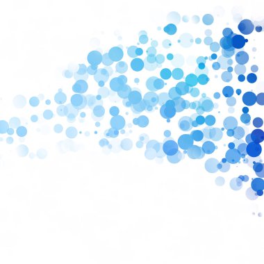 Baloncuklar Çemberi Noktaları Eşsiz Mavi Parlak Vektör Arkaplanı