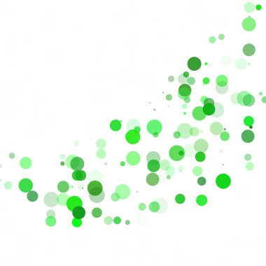 Kabarcıklar daire noktalar benzersiz yeşil parlak vektör arka plan