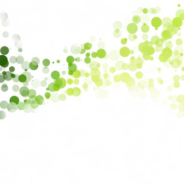 Kabarcıklar daire noktalar benzersiz yeşil parlak vektör arka plan