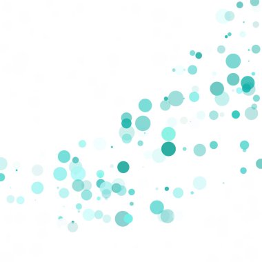 Kabarcıklar daire noktalar benzersiz yeşil parlak vektör arka plan