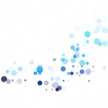 Baloncuklar Çemberi Noktaları Eşsiz Mavi Parlak Vektör Arkaplanı