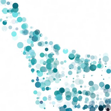 Kabarcıklar daire noktalar benzersiz yeşil parlak vektör arka plan