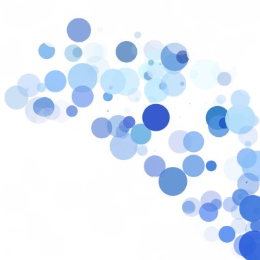 Baloncuklar Çemberi Noktaları Eşsiz Mavi Parlak Vektör Arkaplanı