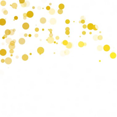 Kabarcıklar daire noktalar benzersiz sarı parlak vektör arka plan