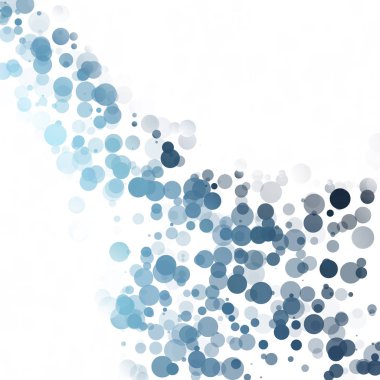 Baloncuklar Çemberi Noktaları Eşsiz Mavi Parlak Vektör Arkaplanı