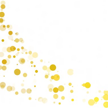 Kabarcıklar daire noktalar benzersiz sarı parlak vektör arka plan