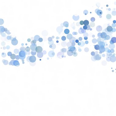 Baloncuklar Çemberi Noktaları Eşsiz Mavi Parlak Vektör Arkaplanı