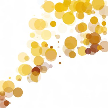 Kabarcıklar daire noktalar benzersiz sarı parlak vektör arka plan