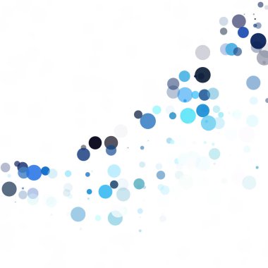 Baloncuklar Çemberi Noktaları Eşsiz Mavi Parlak Vektör Arkaplanı