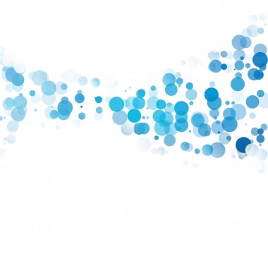 Baloncuklar Çemberi Noktaları Eşsiz Mavi Parlak Vektör Arkaplanı