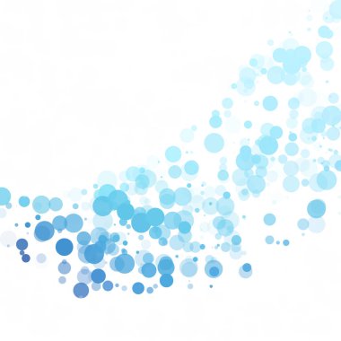 Baloncuklar Çemberi Noktaları Eşsiz Mavi Parlak Vektör Arkaplanı