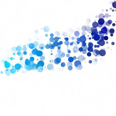 Baloncuklar Çemberi Noktaları Eşsiz Mavi Parlak Vektör Arkaplanı