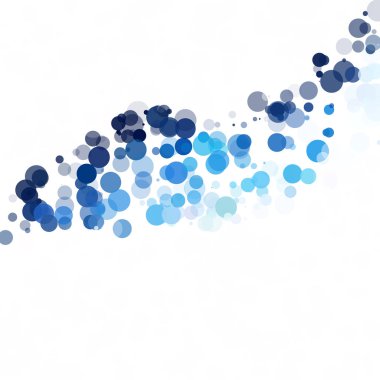 Baloncuklar Çemberi Noktaları Eşsiz Mavi Parlak Vektör Arkaplanı