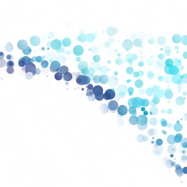 Baloncuklar Çemberi Noktaları Eşsiz Mavi Parlak Vektör Arkaplanı