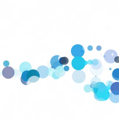 Baloncuklar Çemberi Noktaları Eşsiz Mavi Parlak Vektör Arkaplanı