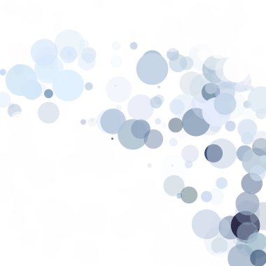 Baloncuklar Çemberi Noktaları Eşsiz Mavi Parlak Vektör Arkaplanı